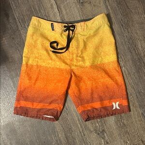 Hurley Kids Yellow and Orange Swim Trunks